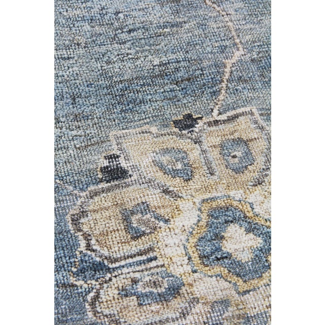 Traditional Exquisite Rugs Evie Hand Knotted Wool Light Blue & Multi - 6'x9' For Sale - Image 3 of 9