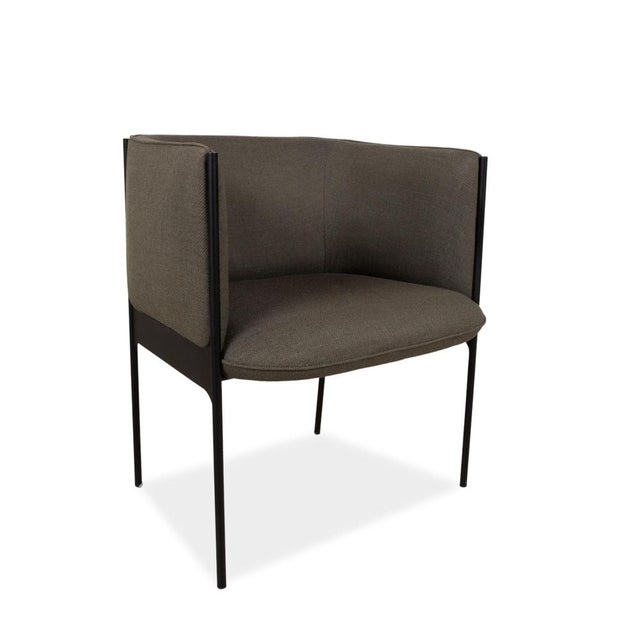 Modern Sepal Chairs with Black Steel Frames and Fiord Upholstery from Kvadrat by Luca Nichetto for Wendelbo, Set of 4 For Sale - Image 3 of 12
