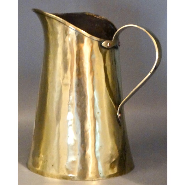 Antique French Handcrafted Brass Pitcher For Sale - Image 10 of 12