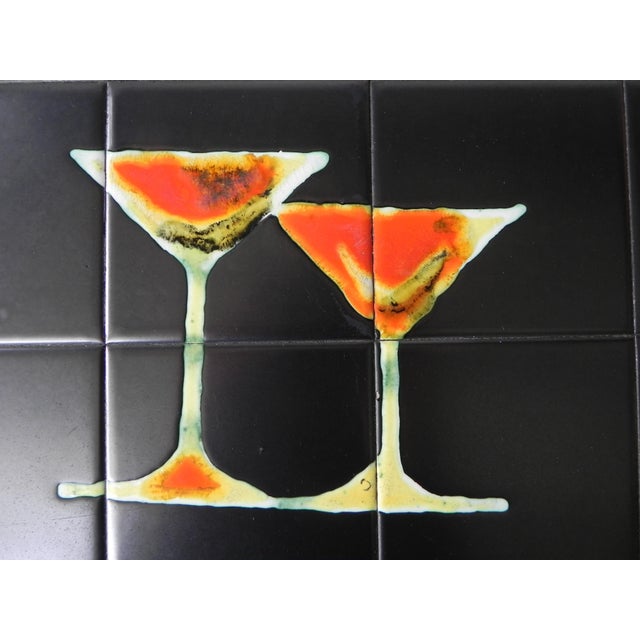 Vintage Tile Table with 40 Tiles and Decoration, 1960s For Sale - Image 9 of 18