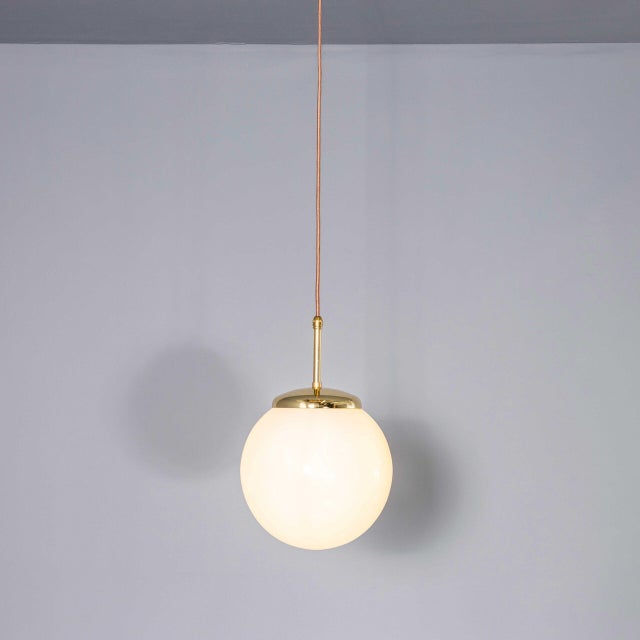 Plain Opaline Pendant in Glass, 1950s For Sale - Image 11 of 12