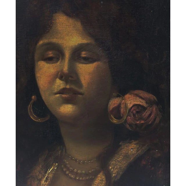 Woman of the People, The Neapolitan School, 1600s, Oil on Canvas For Sale - Image 3 of 6