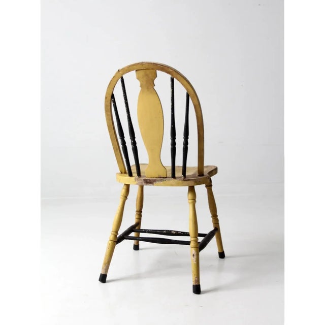 Antique Painted Windsor Splat Back Chair For Sale - Image 6 of 12