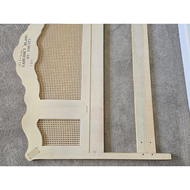 Drexel Cabernet Blanc Queen Headboard & Matching Bedside Tables For Sale - Image 10 of 18