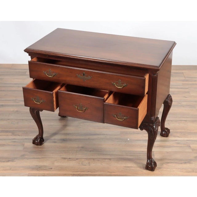 Copied from a philadelphia chippendale lowboy circa 1760, the original was found in the governor's palace in colonial...