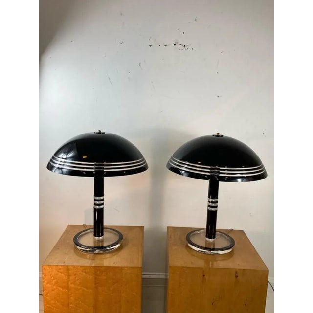 Charles Hollis Jones Modernist Black and Clear Lucite Lamps by Charles Hollis Jones For Sale - Image 4 of 10