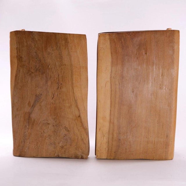 1950s Mid-Century Modern Carved Sycamore Anthropomorphic Elephant Bookends, 1950s, Set of 2 For Sale - Image 5 of 13