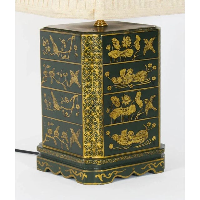 Late 20th Century Hand Painted Toleware Table Lamp For Sale - Image 17 of 18