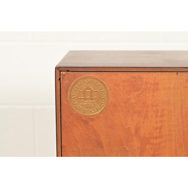 Kipp Stewart for Calvin Furniture Mid-Century Modern Walnut Bookcase Cabinet, 1960s For Sale - Image 13 of 14