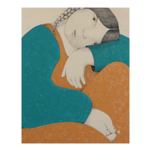 A Woman of My Dream II - Figurative Portrait Painting on Canvas Original Artwork by Mohamad Khayata