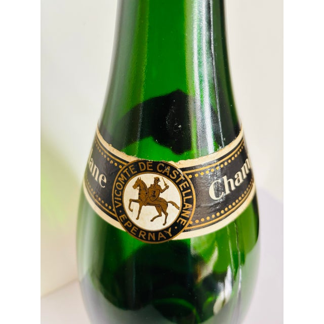 Glass Late 20th Century De Castellane Brut Champagne Specimen Bottle For Sale - Image 7 of 10