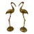 Tall Vintage Brass Cranes Sculptures Statues. Set of 2. For Sale
