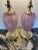 Vintage 1950s Venetian Glass Murano Ballerina Lamps in Pink With Brass Accents - a Pair For Sale - Image 12 of 13