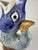 1990s Vintage MCM Blues Ceramic Handpainted Fish Pitcher Vase For Sale - Image 5 of 7