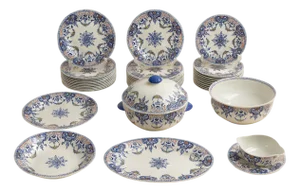 Vintage Earthenware Dinner Service by Gien, 2001, Set of 40