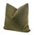 Contemporary Plush 24" Olive Green Down Filled Mohair Pillow For Sale - Image 3 of 3