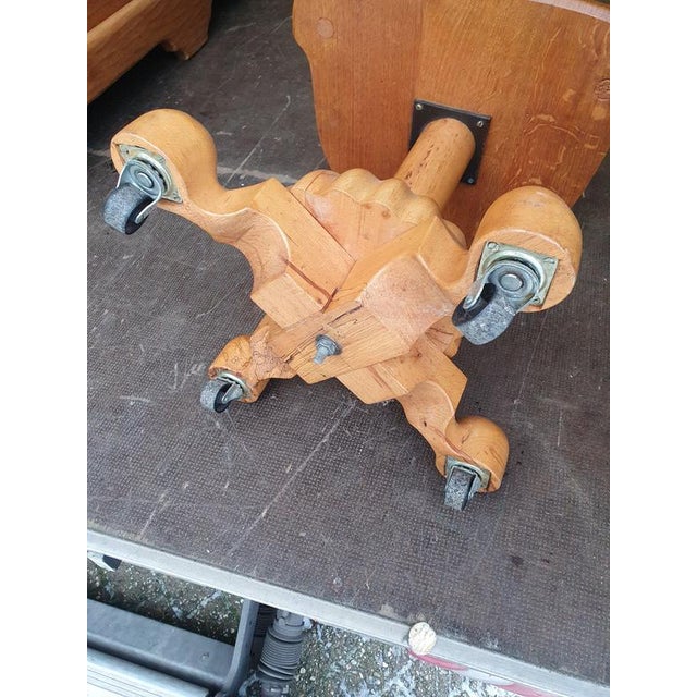 Vintage Stool on Wheels For Sale - Image 3 of 4