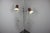 Elegant vintage Napako floor lamp manufactured in Czechoslovakia during the 1970s, featuring two adjustable cream and...