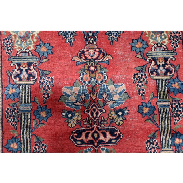 1920s, Antique Persian Kashan Prayer Handmade Rug 4 X 6 For Sale In New York - Image 6 of 15