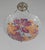 Loys Lucha French Art Deco Pendant Light 1930s - Red Orange Floral Enameled Bowl For Sale - Image 6 of 14