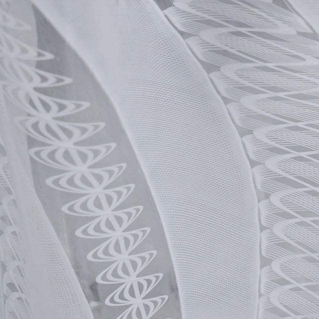 Glass Large Fazzoletto Zanfirico Vase by Fulvio Bianconi for Venini, Venice Murano For Sale - Image 7 of 9