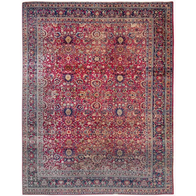 Large Antique Tabriz Rug For Sale - Image 10 of 10