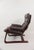 Cantilevered Tufted Leather Lounge Chair | Scandinavian Modern | Rosewood-Toned Bentwood Frame | C. 1970s For Sale - Image 6 of 10