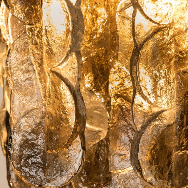 Large Citrus Swirl Smoked Glass Light Fixtures from Kalmar, 1969, Set of 4 For Sale - Image 16 of 18