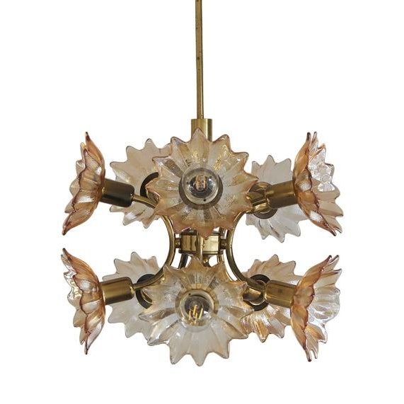 Brass & Glass Ceiling Lamp from Sische Leuchten For Sale - Image 14 of 14