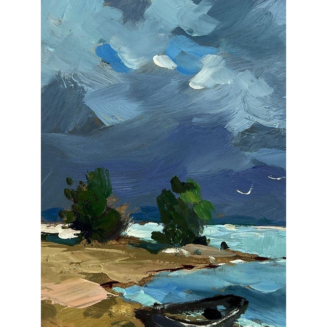 2020s Oil Painting Sea Tide Before the Storm Yuriy Suprunchuk For Sale - Image 5 of 11