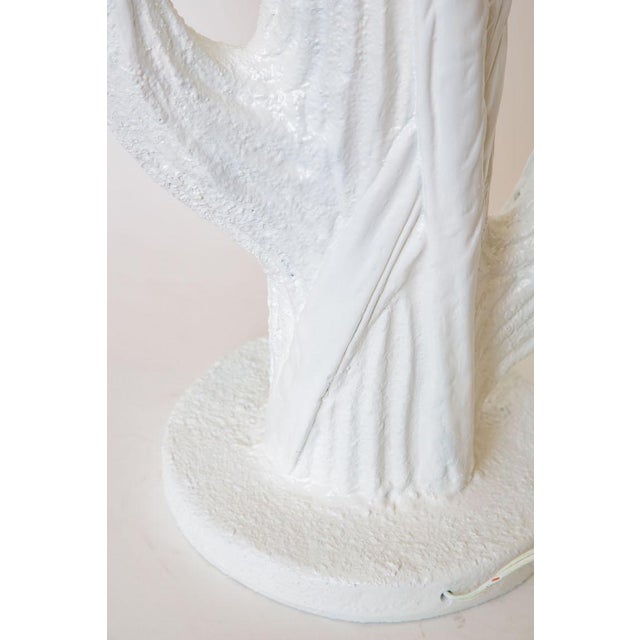 Sculpture Materials Vintage 1970's Plaster of Paris Table Lamps, Cactus Form Pair Of For Sale - Image 7 of 9