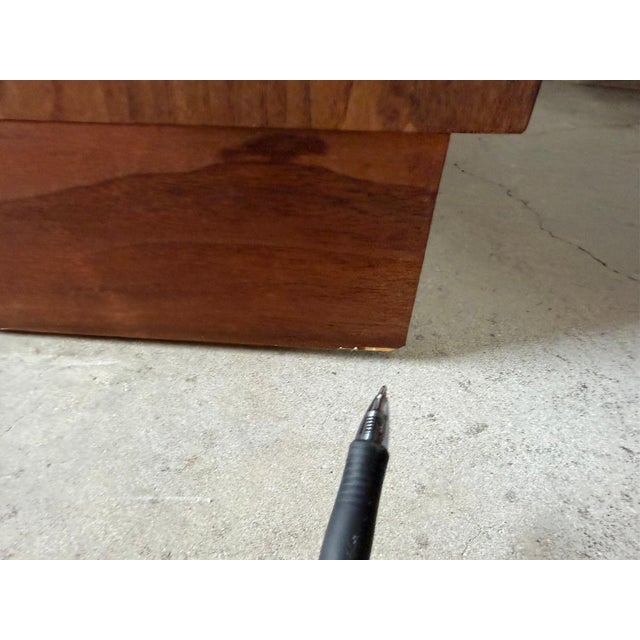 1960s Mid-Century Modern Jack Cartwright for Founders Furniture Walnut & Cane Storage Cabinets – A Pair For Sale - Image 13 of 16