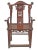 Chinese Antique Chinese Red Armchairs With Detailed Carving - a Pair For Sale - Image 3 of 10