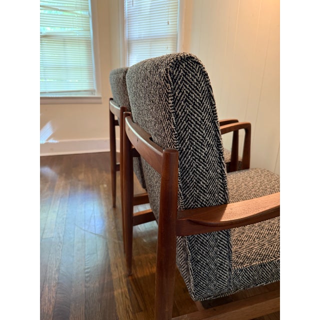 Vintage Danish Walnut MCM Chairs For Sale In New York - Image 6 of 9