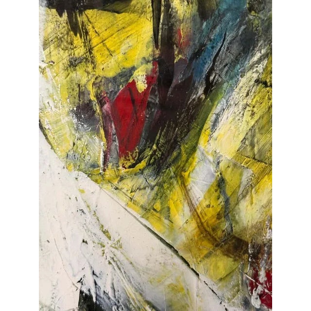 Abstract Yellow and Black Abstract Painting by Vahan For Sale - Image 3 of 8
