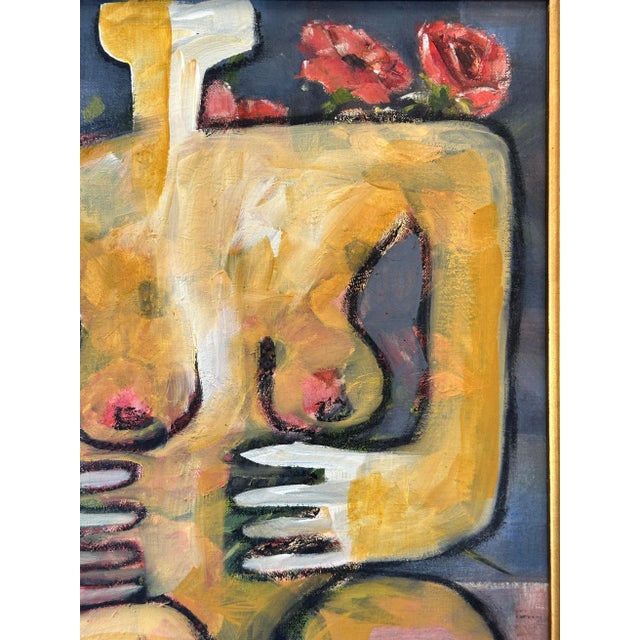 Paint "Woman with Roses" 2023 by Noted Palm Springs Artist Shawn Savage For Sale - Image 7 of 12