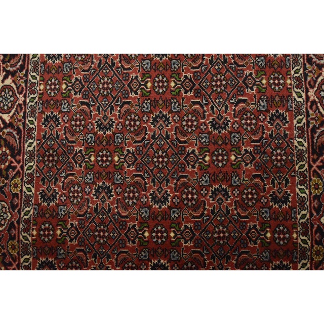 Red Fine Bidjar Runner 2’8” X 9’9” Red Wool Vintage Traditional Hand-Knotted Rug For Sale - Image 8 of 12