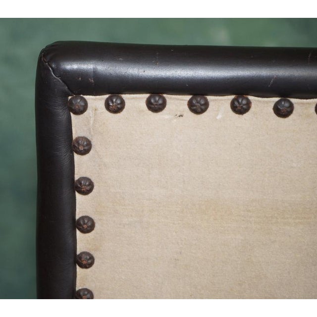 Antique Victorian Carolean Mahogany and Leather Throne Armchairs, 1880, Set of 2 For Sale - Image 15 of 18