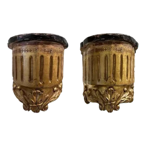 Pair of Gilded Italian Wall Brackets, 18th Century