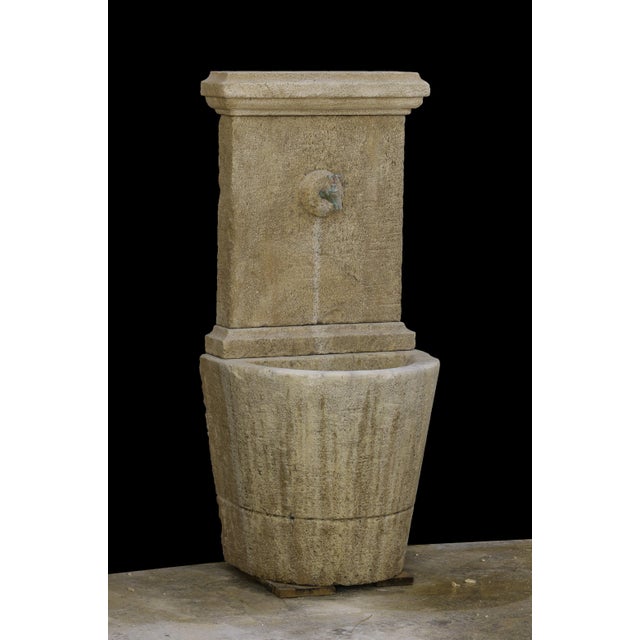 Rustic 15th Century and Earlier Old Stone Fountain. Antique Fountain Small Garden Fountain. Wall Fountain. For Sale - Image 3 of 5