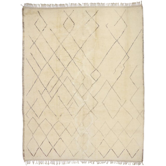 Contemporary Beni Mrirt Moroccan Rug, 11'05 X 14'06 For Sale - Image 11 of 11
