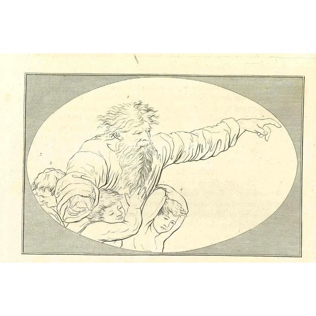 The Fatherhood is an original etching artwork realized by Thomas Holloway for Johann Caspar Lavater's "Essays on...