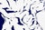 Blue and white landscape painting by contemporary Texas artist Max Kremer. The work features a clean, blue, contoured...