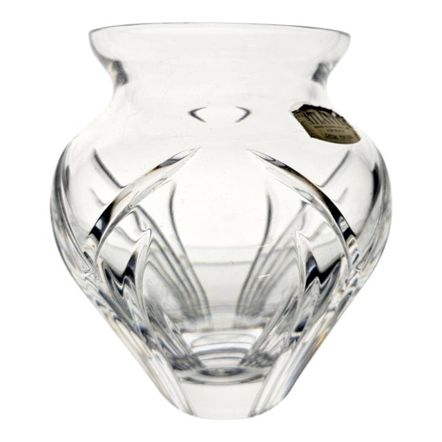 Glass Atlantis Crystal Elise Full Lead Crystal Vase 4.5", Portugal, C. 1992–1994 For Sale - Image 7 of 9