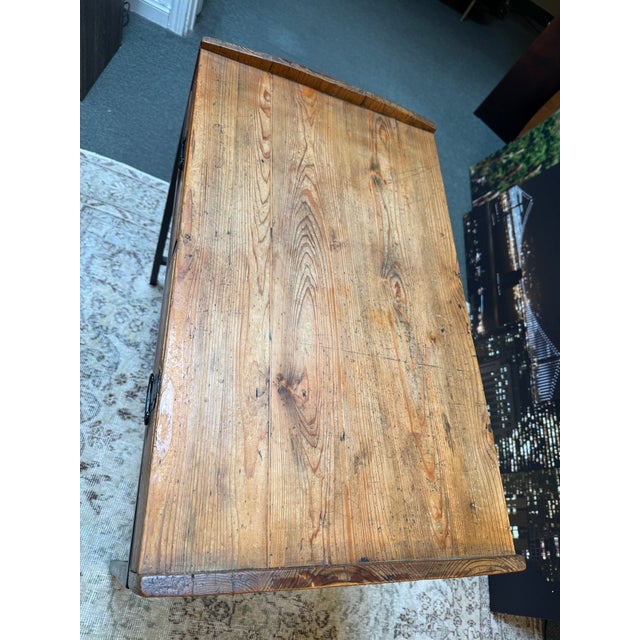 Mid 20th Century Rustic Writing Desk, Vintage For Sale - Image 5 of 12