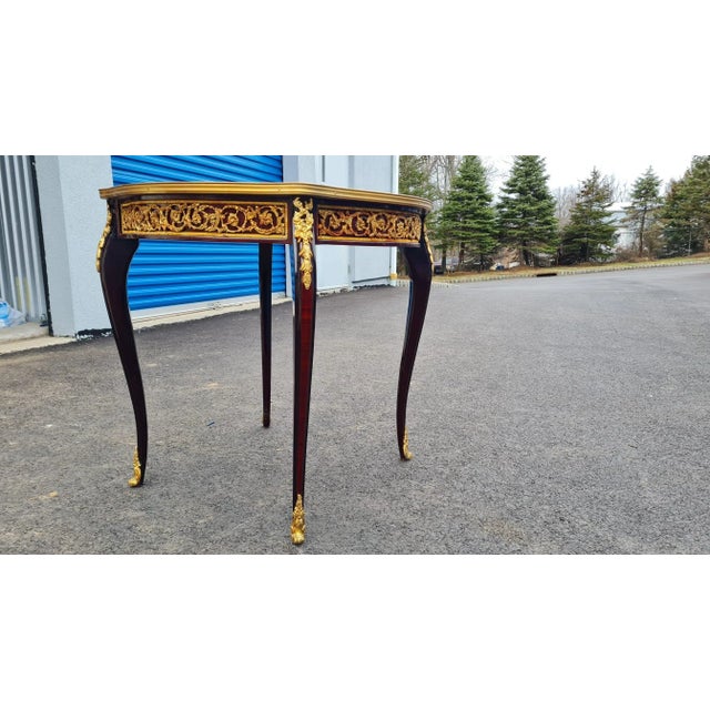 New Parquetry French Style Accent Tabel/Desk. Classic Accent Table, Side and Center. For Sale - Image 9 of 10