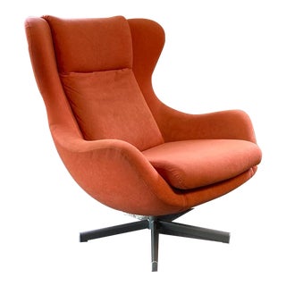 Vintage Modern Orange Egg Chair For Sale