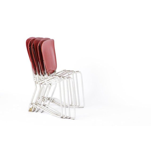 Aluflex Stacking Chairs by Armin Wirth, Germany, 1951, Set of 4 For Sale - Image 10 of 12