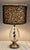 Vintage Table Lamp with Twisted Crystal Glass Base in Brass Mounting and Sequined Shade from Lamplove, 1980s For Sale - Image 10 of 10