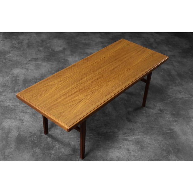 1960s Mid-Century Danish Modern Brown Teak Coffee Table, 1960s For Sale - Image 5 of 13